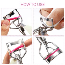 24 Pcs Curler Refill Eyelash Curler Refill Pads Silicone Rubber Curler Replacement Refills Pads for Universal Eyelash Curler Black