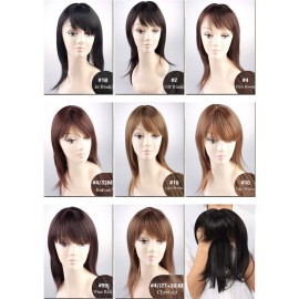 LesafeV Side-Part Straight Topper Clip in Forehead Hairpiece with Bangs for Women with Thin Hair 10 Light Brown LesafeV Side-Part Straight Topper Clip in Forehead Hairpiece with Bangs for Women with Thin Hair 10 Light Brown