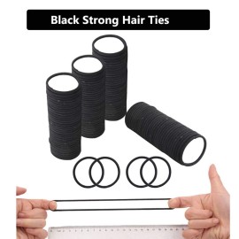 Strong Elastic Hair Ties - 120 Count No Metal Rubber Hair Bands, No Pull Ponytail holder, Great for Thick, Heavy, Curly Hair, Mother Daughter, Daily Wear