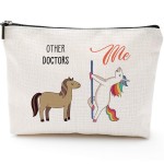 Blue Leaves Doctor Gifts for Women,Doctor Fun Gifts, Doctor Bags for Women,Doctor Makeup Bag, Make Up Pouch, Doctor Birthday Gifts