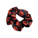 Sportybella Basketball Hair Tie, Orange, Premium Velvet, No Crease, Hair Accessories for Basketball Players and Fans, Great Gift