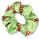 Softball Scrunchie, Softball Hair Accessories, Girls Softball Premium Velvet Scrunchie, Gift for Softball Player and Softball Teams