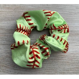 Softball Scrunchie, Softball Hair Accessories, Girls Softball Premium Velvet Scrunchie, Gift for Softball Player and Softball Teams