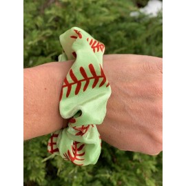 Softball Scrunchie, Softball Hair Accessories, Girls Softball Premium Velvet Scrunchie, Gift for Softball Player and Softball Teams