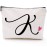 K Initial Monogram Personalized Travel Makeup Bag,Cosmetic Bag Gifts with Zipper Waterproof(Makeup bag-Letter K)