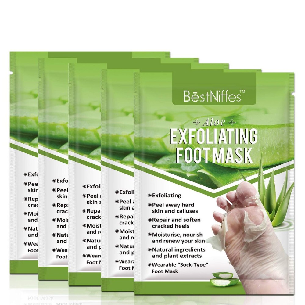 Foot Peel Mask Peach (5 Packs), Deep Moisturizing Exfoliating Socks, Dry Cracked Feet Repair Dead Skin Remover, Soft Baby Feet Peeling Mask (Aloe Vera) Foot Peel Mask Peach (5 Packs), Deep Moisturizing Exfoliating Socks, Dry Cracked Feet Repair Dead Skin Remover, Soft Baby Feet Peeling Mask (Aloe Vera)