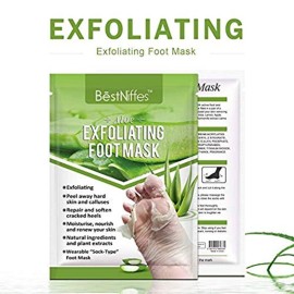 Foot Peel Mask Peach (5 Packs), Deep Moisturizing Exfoliating Socks, Dry Cracked Feet Repair Dead Skin Remover, Soft Baby Feet Peeling Mask (Aloe Vera) Foot Peel Mask Peach (5 Packs), Deep Moisturizing Exfoliating Socks, Dry Cracked Feet Repair Dead Skin Remover, Soft Baby Feet Peeling Mask (Aloe Vera)