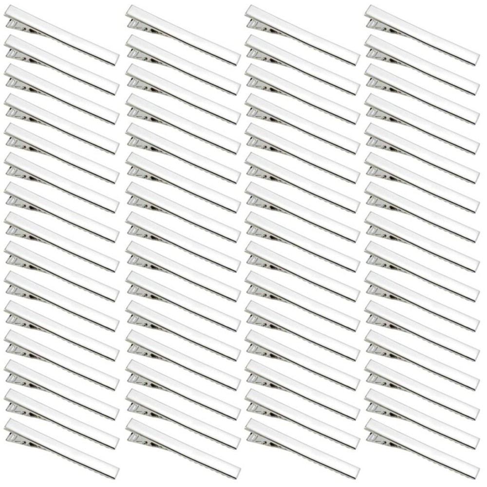 60 Pcs Alligator Curl Clips, Bantoye 2.56 Inch Flat Single Prong Clips Hair Accessories for Hair Styling, Coloring, Silver 60 Pcs Alligator Curl Clips, Bantoye 2.56 Inch Flat Single Prong Clips Hair Accessories for Hair Styling, Coloring, Silver