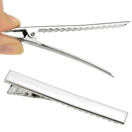 60 Pcs Alligator Curl Clips, Bantoye 2.56 Inch Flat Single Prong Clips Hair Accessories for Hair Styling, Coloring, Silver 60 Pcs Alligator Curl Clips, Bantoye 2.56 Inch Flat Single Prong Clips Hair Accessories for Hair Styling, Coloring, Silver