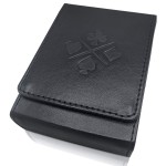 Luck Lab Single Deck Leather Playing Card Case/Holder - Black- Fits Poker and Bridge Size Cards