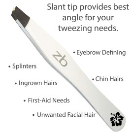 Zizzili Basics Tweezers - Special Edition Aloha Slant Tip Tweezer - Best Tweezers for Eyebrow, Facial Hair Removal and Your Precision Needs Zizzili Basics Tweezers - Special Edition Aloha Slant Tip Tweezer - Best Tweezers for Eyebrow, Facial Hair Removal and Your Precision Needs