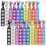 20 Pieces Volleyball Hair Ties Elastic Ribbon Girls Volleyball Sport Hair Accessories Ponytail Holders No Crease Hair Bands for Player Team Girl Woman Gift
