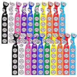 20 Pieces Volleyball Hair Ties Elastic Ribbon Girls Volleyball Sport Hair Accessories Ponytail Holders No Crease Hair Bands for Player Team Girl Woman Gift 20 Pieces Volleyball Hair Ties Elastic Ribbon Girls Volleyball Sport Hair Accessories Ponytail Holders No Crease Hair Bands for Player Team Girl Woman Gift