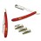 Classic Samurai CS-101 Red Stainless Steel Professional Barber Straight Edge Razor with 15 Astra Double Edge Razor Blades