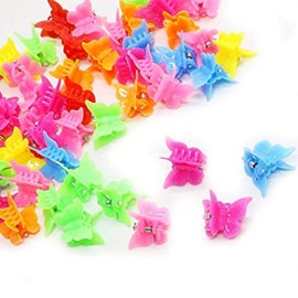 Butterfly Hair Clips, 100 Packs Assorted Color Beautiful Mini Butterfly Hair Clips Hair Accessories for Girls and WomenRandom ColorBy Xloey Butterfly Hair Clips, 100 Packs Assorted Color Beautiful Mini Butterfly Hair Clips Hair Accessories for Girls and WomenRandom ColorBy Xloey