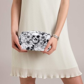 ZOEO Makeup Pouch Sugar Skull Mexican Floral Halloween Mini Makeup Bag Organizer Travel Zip Toiletry Bag Small Cosmetic Train Case Beauty Bag for Teens Girls Women Black White ZOEO Makeup Pouch Sugar Skull Mexican Floral Halloween Mini Makeup Bag Organizer Travel Zip Toiletry Bag Small Cosmetic Train Case Beauty Bag for Teens Girls Women Black White