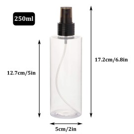 Yebeauty Empty Spray Bottles for Essential Oils, 8oz Refillable Clear Plastic Misting Spray Bottles Atomizer Fine Mister Spray Bottle for Beauty Products, Cleaning, Pack of 2 Yebeauty Empty Spray Bottles for Essential Oils, 8oz Refillable Clear Plastic Misting Spray Bottles Atomizer Fine Mister Spray Bottle for Beauty Products, Cleaning, Pack of 2