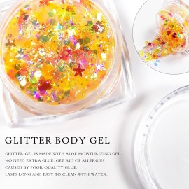 Ownest 12 Colors Holographic Chunky Glitter Gel Set, Christmas Party Makeup Face Body Eye Lips Hair Nail Cosmetic Festival Chunky Glitter Eyeshadow, Mixable, No Need Glue Ownest 12 Colors Holographic Chunky Glitter Gel Set, Christmas Party Makeup Face Body Eye Lips Hair Nail Cosmetic Festival Chunky Glitter Eyeshadow, Mixable, No Need Glue