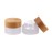 XINGZI 2PCS 30ml/30g/1oz Environmental Bamboo Lid Frosted Glass Bottle Cream Jars Empty Cosmetic Comtainer For Face Cream Eye Cream Lip Balm Ointments Salves Nail Powder