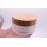 XINGZI 2PCS 30ml/30g/1oz Environmental Bamboo Lid Frosted Glass Bottle Cream Jars Empty Cosmetic Comtainer For Face Cream Eye Cream Lip Balm Ointments Salves Nail Powder