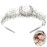 Raw Crystal Quartz Crown Headband - HAIMEIKANG Handmade Tiara Natural Stone Headband for Woman Wedding and Parties (white)