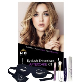Eyelash Extensions Aftercare Kit With Sealant, Brush, Spoolie and 3D Deep Contour Sleep Mask! Protects Volume Lashes While Sleeping - PINK Lash Bra Eyelash Extensions Aftercare Kit With Sealant, Brush, Spoolie and 3D Deep Contour Sleep Mask! Protects Volume Lashes While Sleeping - PINK Lash Bra