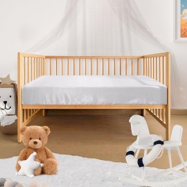 Pro Goleem Satin Soft Crib Sheet Great for Baby with Sensitive Hair Silky Baby Sheet White Unisex 52x28x8 Fitted Sheet Pro Goleem Satin Soft Crib Sheet Great for Baby with Sensitive Hair Silky Baby Sheet White Unisex 52x28x8 Fitted Sheet