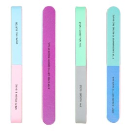 Emoly Upgraded 12 Packs Nail File and Nail Buffer Block Nail Buffering Files Washable Emery Boards Professional Manicure Tools