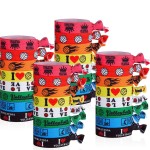 WILLBOND 32 Pieces Volleyball Hair Ribbon Ties Bulk Party Accessories Team Gifts Favors Bow Elastic Women Scrunchies Headband Supplies Holder Birthday Bands Decorations Softball