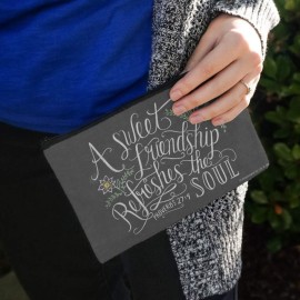 A Sweet Friendship Refreshes the Soul Proverbs Makeup Cosmetic Bag Organizer Pouch