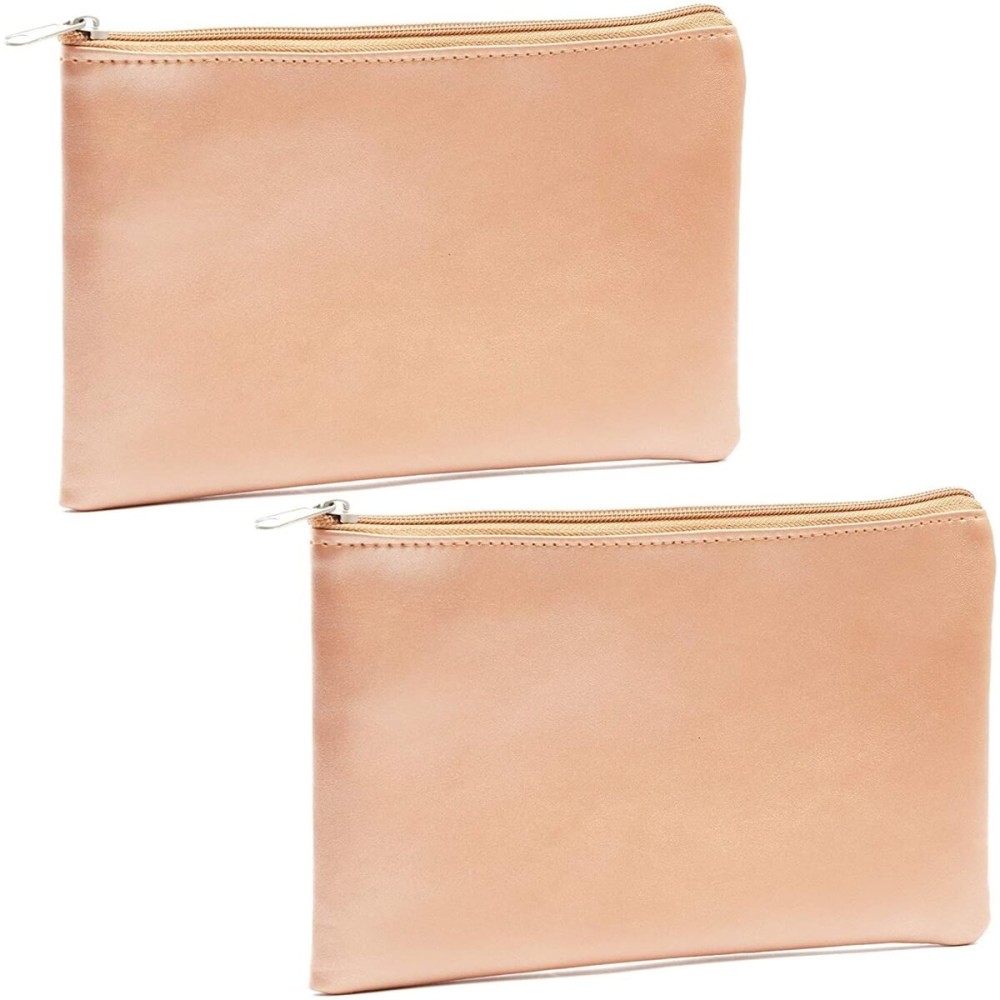 Juvale Rose Gold Pouch for Pens, Makeup, Accessories (2 Pack) Juvale Rose Gold Pouch for Pens, Makeup, Accessories (2 Pack)