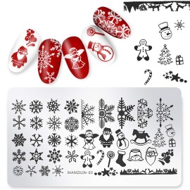 Wokoto 5-Piece Christmas Nail Art Plates Stamping Set - Snow Winter Nail Art Image Plate Manicure Template Wokoto 5-Piece Christmas Nail Art Plates Stamping Set - Snow Winter Nail Art Image Plate Manicure Template