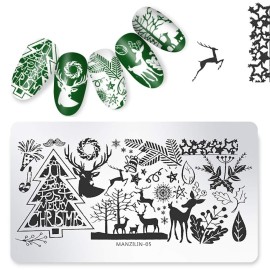 Wokoto 5-Piece Christmas Nail Art Plates Stamping Set - Snow Winter Nail Art Image Plate Manicure Template Wokoto 5-Piece Christmas Nail Art Plates Stamping Set - Snow Winter Nail Art Image Plate Manicure Template