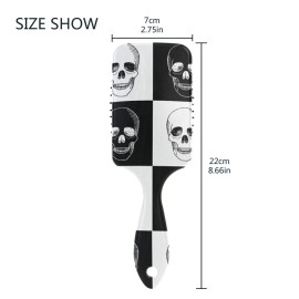 Dead Skulls Hair Brush-Paddle Brush, Detangling and Adding Shine for Women Mens Hair, Daily Use for Conditioning/Improve Hair Texture Dead Skulls Hair Brush-Paddle Brush, Detangling and Adding Shine for Women Mens Hair, Daily Use for Conditioning/Improve Hair Texture