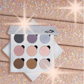 BaeBlu Glitter Mirror Empty Magnetic Reusable Eyeshadow Makeup Palette Case with Cover