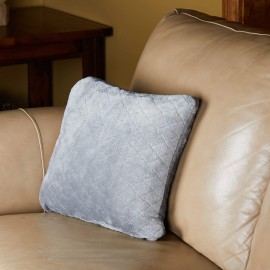 Outrageously Soft Convertible Cozee 2 in 1 Blanket and Pillow Combo- Oversized Lightweight Camping Throw That Folds Into Travel Pillow 60 x 70 Inches - Grey