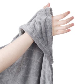 Outrageously Soft Convertible Cozee 2 in 1 Blanket and Pillow Combo- Oversized Lightweight Camping Throw That Folds Into Travel Pillow 60 x 70 Inches - Grey