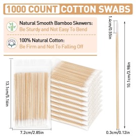 Fenshine 1000 Count Microblading Cotton Swab, Cotton Swabs Pointed Tip, Cotton Swabs Wood Sticks, Cotton Tipped Applicator, Tattoo Permanent Supplies (1000pcs) Fenshine 1000 Count Microblading Cotton Swab, Cotton Swabs Pointed Tip, Cotton Swabs Wood Sticks, Cotton Tipped Applicator, Tattoo Permanent Supplies (1000pcs)