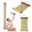 Growscroll Modern Kids Growth Chart for Wall - Unique Height Chart for Boys & Girls - Handcrafted Using Canvas & Hard Types of Wood - Makes A Great Collectible Or Family Heirloom - Khaki