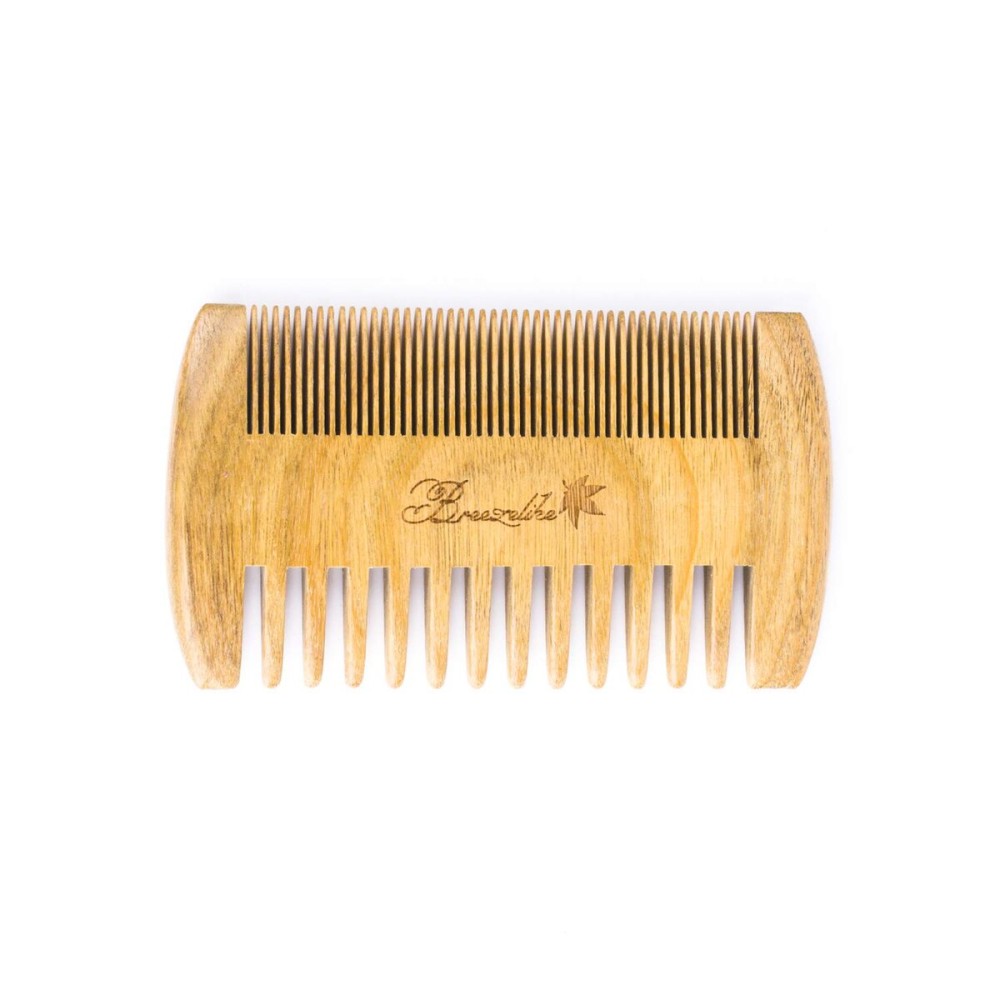Breezelike Double Side Hair & Beard Comb - Natural Sandalwood Comb for Men & Women Breezelike Double Side Hair & Beard Comb - Natural Sandalwood Comb for Men & Women