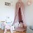 MOMAID Bed Canopy with Frills Reading Nook Game Tent for Kids Boho Hanging Net Play Room Decor(Dusty Rose)