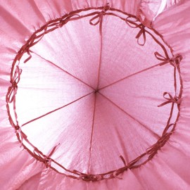 MOMAID Bed Canopy with Frills Reading Nook Game Tent for Kids Boho Hanging Net Play Room Decor(Dusty Rose)