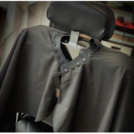 TRU BARBER Light Weight Waterproof Professional Salon Cape With Snap Closure for Hair Cutting, Barbershop, 50 x 58 (Black/White) TRU BARBER Light Weight Waterproof Professional Salon Cape With Snap Closure for Hair Cutting, Barbershop, 50 x 58 (Black/White)