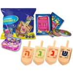 Izzy \'n\' Dizzy Hanukkah Wooden Dreidel (Pack of 10) - Medium