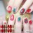 EBANKU Christmas Full Nail Stickers, 8 Sheets Art Polish Stickers Wrap Adhesive Decals With 1 Piece Nail Buffers Files