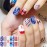 EBANKU Christmas Full Nail Stickers, 8 Sheets Art Polish Stickers Wrap Adhesive Decals With 1 Piece Nail Buffers Files