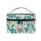 ZOEO Sloth Makeup Train Case Palm Tree Green Tropical Korean Carrying Portable Zip Travel Cosmetic Brush Bag Organizer Large for Girls Women
