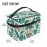 ZOEO Sloth Makeup Train Case Palm Tree Green Tropical Korean Carrying Portable Zip Travel Cosmetic Brush Bag Organizer Large for Girls Women