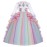 FMYFWY Unicorn Costume for Girls Birthday Pageant Party Dress Halloween Christmas Long Sleeve Maxi Tulle Ball Gown w/Headband Multicolored 8-9T