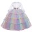 FMYFWY Unicorn Costume for Girls Birthday Pageant Party Dress Halloween Christmas Long Sleeve Maxi Tulle Ball Gown w/Headband Multicolored 8-9T